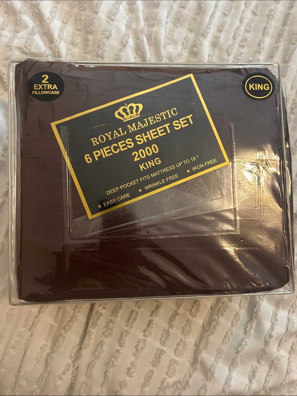 Majestic King 6-Piece Sheet Set - Chocolate Brown